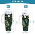 thumbnail image 6 of Yayeee 40oz Stainless Steel Tumbler with Straw and Handle Double-Wall Insulated Travel Water Bottle, Green Christmas Trees, 6 of 8