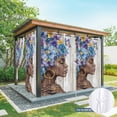 thumbnail image 6 of Outdoor Curtains for Patio Waterproof, Black African Women Outdoor Privacy Panels Grommet, Spring Floral Butterfly Retro Wooden Blackout Outside Curtains for Porch/Cabana 54"x108", 2 Panels, 6 of 8