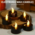 thumbnail image 4 of Bxaolu Tea Lights, Flameless LED Candle Lights, Battery Operated Tea Lights for Weddings, Parties, Halloween, Christmas, Home Decoration (Black, 24), 4 of 9