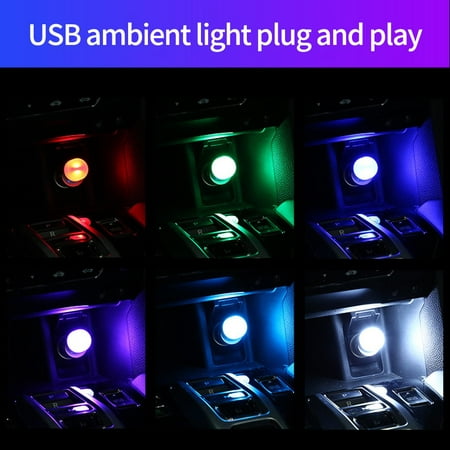 

GYZEE Usb Led Mini Bright Car Light Neon Atmosphere Ambient Lamp Light Car Accessories