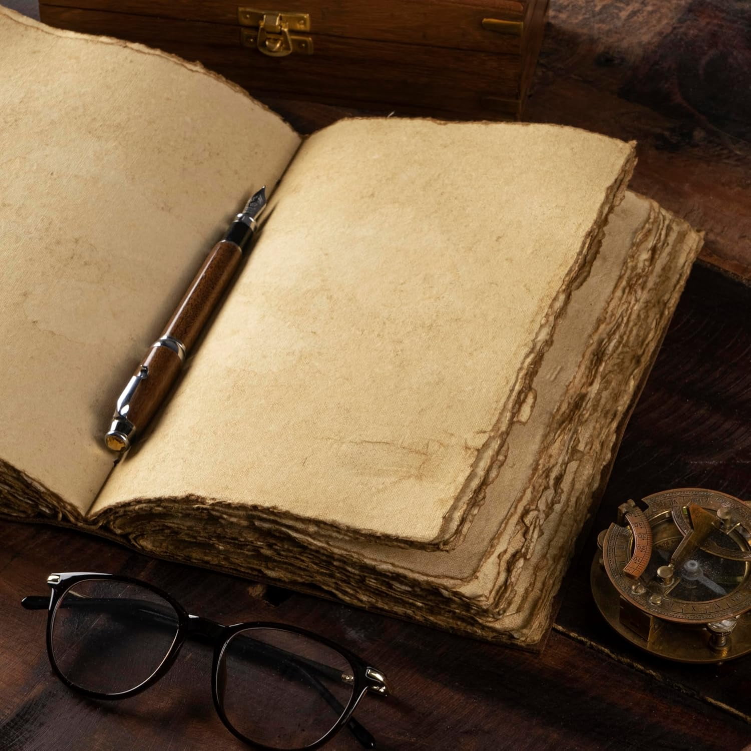 NomadCraftsCo Vintage Leather Journal Tree of Life - Antique Paper Sketchbook for Drawing Writing
