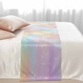 thumbnail image 2 of Seven Colors Cloud Bed Runner for King Size Bed, Dreamy Cloud Sky Star Abstract Modern Soft Bedding Scarf Bedding Protector Slipcover Sofa Throw for Bedroom Hotel Guesthouse, 2 of 8