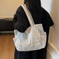 thumbnail image 5 of Corduroy Tote Bag Large Capacity Shoulder Bag, Casual Japanese Style Daily Handbag, 5 of 8