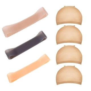 4 Pieces Silicone Wig Grip Band Transparent Silicone Wig Headband  Sweatproof Seamless Non Slip Wig Hair Band with Stretchy Nylon Wig Cap for  Wig and