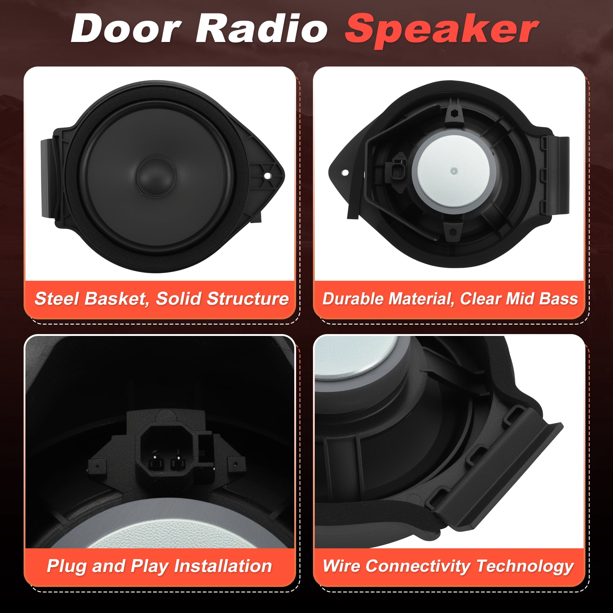 Unique Bargains 25852236 Front Door Speaker Assembly for Chevrolet Silverado