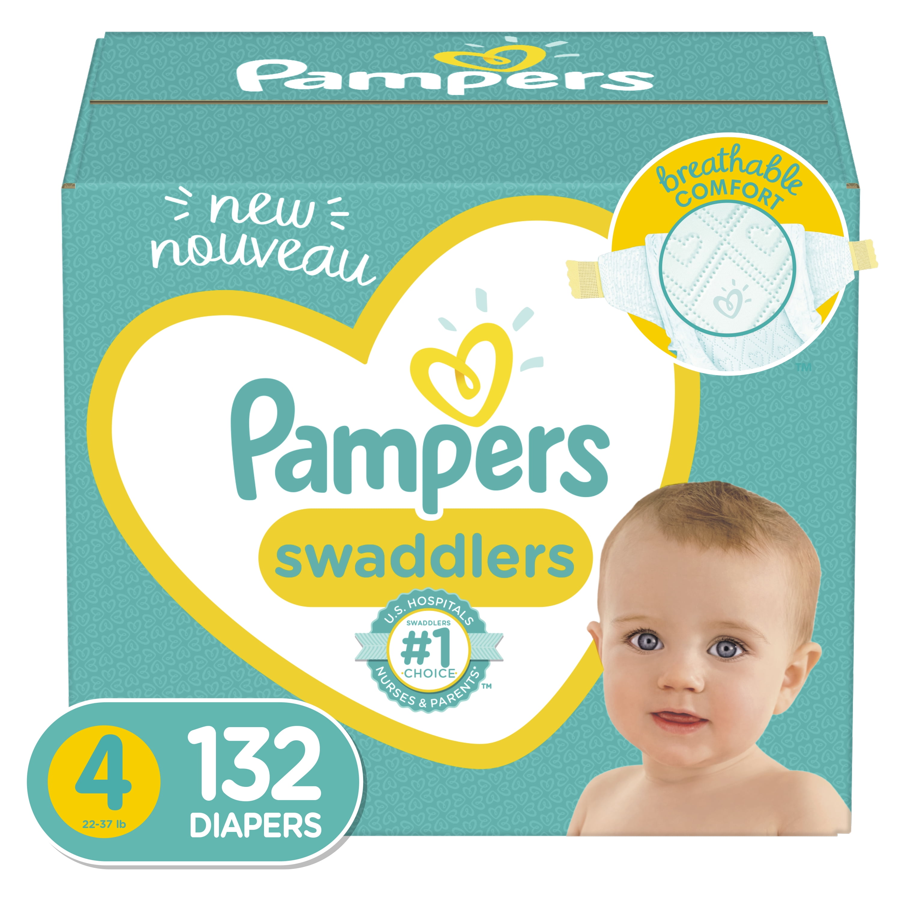 Pampers Swaddlers Diapers Size Count Walmart Com