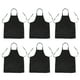 thumbnail image 1 of 6X Unisex 2 Bolsillo Negro Delantal Peto de Cocina, Un Tamano de Medio, 1 of 5