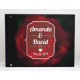 thumbnail image 3 of Darling Souvenir Black Frame & Blurry Rose Printed Wedding Guest Book Hardbound Cover Sign In Book Registry Scrapbook-9 x 12 Inches, 3 of 5