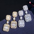 thumbnail image 6 of Cubic Zircon Square Dangle Drop Earring for Brides Costume Luxury Party Jewelry, 6 of 8
