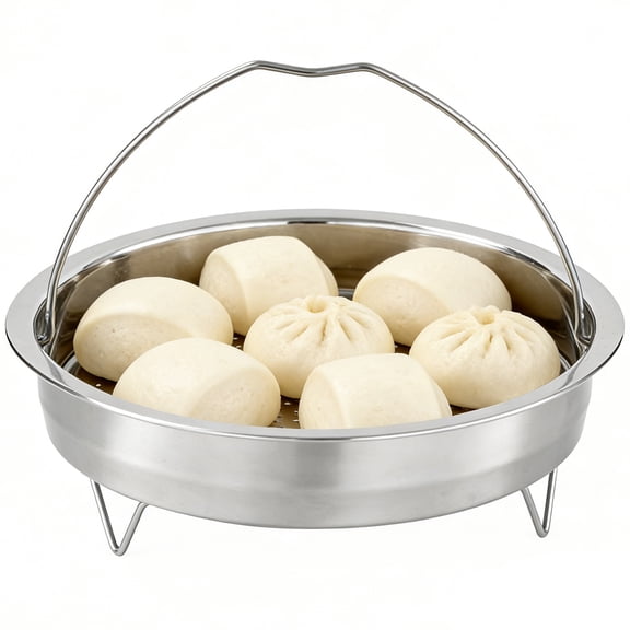 304 Stainless Steel Steamer Basket, 7.9" Vegetable Steamer Basket for Pot, Deepened Design Food Steamer for Cooking, Easy to Clean, Rust-Proof