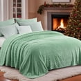 thumbnail image 2 of RUIKASI Brushed Flannel Blanket Winter Green Throw, Super Soft and Cozy Blankets All Season Use, 2 of 9