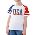 thumbnail image 2 of AUNVITO Boys & Girls Casual Raglan Sleeve T-Shirt Patriotic Independence Day Print Round Neck Graphic Top, 2 of 4