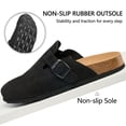 thumbnail image 5 of Ecetana Suede Clogs for Men Leather Mules Soft Potato Shoes Slip On Sandals with Arch Support & Adjustable Buckle, 5 of 6