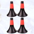 thumbnail image 2 of 4 Pcs Cônes Marqueurs Noirs Forte Résistance Cônes Corne Signe Baril Patinage Base Plate Cône Coupe-Vent Obstacle de Football (Style Couverture Rouge), 2 of 6