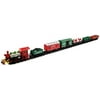 Deluxe Christmas Express 23 Piece Battery Operated Toy Train Set w/ 7 Train Cars, 16 Railway Tracks