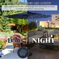 thumbnail image 6 of Costway 9 FT Patio Solar Umbrella LED Patio Market Steel Tilt with Crank Outdoor Navy, 6 of 12