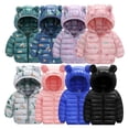 thumbnail image 1 of Chaquetas de plumón ligeras con capucha para niños, niñas y bebés, abrigo de otoño e invierno, ropa informal, regalo de cumpleaños y Navidad para niños, 1 of 5