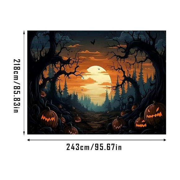 Rbaofujie Halloween Pumpkin Garage Door Banner Undead Holiday Party Banner Halloween Decor