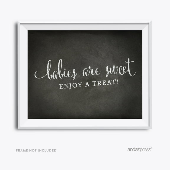Babies Are Sweet, Enjoy A Treat Vintage Chalkboard Baby Shower Party Signs