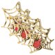 thumbnail image 4 of Juego de 3 broches de aleación de diamante con forma de araña, hechos a mano, estilo retro, para ramos de boda (CHJ2087 Diamante Rojo), 4 of 14