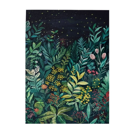 500 PCS Forests Plant Night 500 Piece Vibrant Jigsaw Puzzle Stress Relieving Pleasure Stunningly Vibrant Colors Modern Style Plant Wooden Puzzle As Home Wall Decor Stunning Artwork
