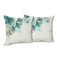 thumbnail image 6 of Ambesonne Retro Throw Pillow Cover 2 Pack, Flowers Buds Leaf, 24", Teal Pale Green, 6 of 6