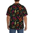 thumbnail image 3 of Sikiie Music Notes Men's Cuban Shirt, Hawaiian Shirts, Business Casual Button Down Shirts, Short Sleeve Shirt-4X-Large, 3 of 5