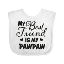 Inktastic My Best Friend is My Pawpaw with Hearts Boys or Girls Baby Bib