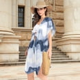 thumbnail image 4 of Art Blue Wave Women's Swimwear Cover Up Summer Cardigan Beach Pool Cover Up Loose for Swimsuits Casual Wear, 4 of 7