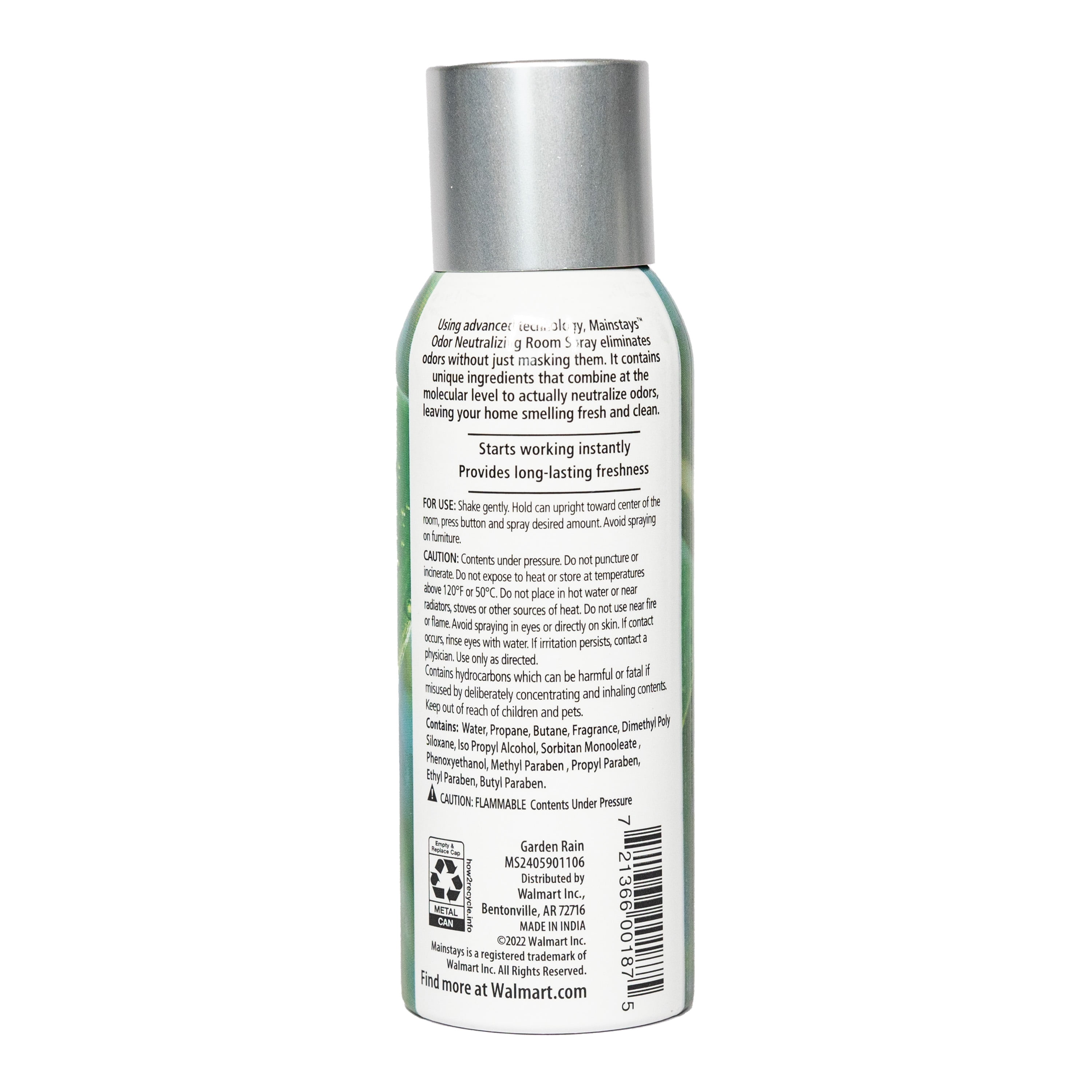 Mainstays Odor Neutralizing Room Spray, Garden Rain Air Freshner, 4 oz