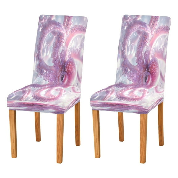 BZSMCE Chairs Slipcovers Dining Chair Covers Pink Octopuses Creative Pattern