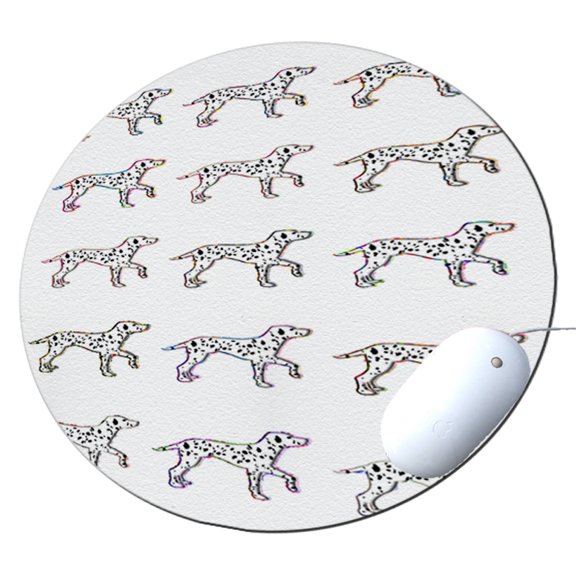 KuzmarK Round Mousepad / Hot Pad / Trivet - Dalmation Dog