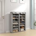 thumbnail image 2 of Organisateur de Rangement pour Chaussures à Grande Capacité, Armoire à Chaussures à Double Rangée, Étagère de Garde-Robe avec Housse en Tissu Non Tissé, 2 of 7