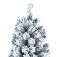 thumbnail image 6 of SYNGAR 6FT White Christmas Tree, Snow Flocked Artificial Christmas Tree with 928 Branch Tips Holiday Decoration Indoor Outdoor, Hinged Xmas Tree with Metal Foldable Stand, Green, 6 of 9