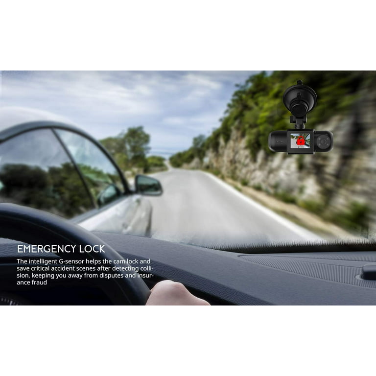 Uber Wifi GPS 4K Dual Dash Cam Front Inside Car Camera Night Vision +64GB  Card