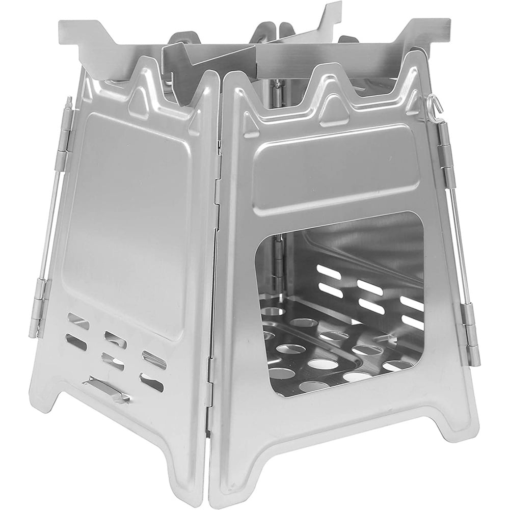 Camping Wood Backpacking Burner,Mini Stainless Steel