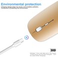 thumbnail image 3 of Ratón inalámbrico de oficina ultrafino de 2,4 G, ratón de carga silencioso, ratón doméstico para portátil con receptor USB, compatible con portátil, ordenador portátil, ordenador (dorado), 3 of 5