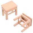 thumbnail image 4 of Miangastore 2 Pcs Miniature Wooden Stool Model for Dollhouse Furniture Tiny Chair Prop for Mini House Layout Small Wood Stool Miniature Furniture Decor, 4 of 8