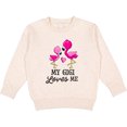 thumbnail image 2 of Inktastic My Gigi Loves Me with Two Flamingos Toddler Sweatshirt, 2 of 4