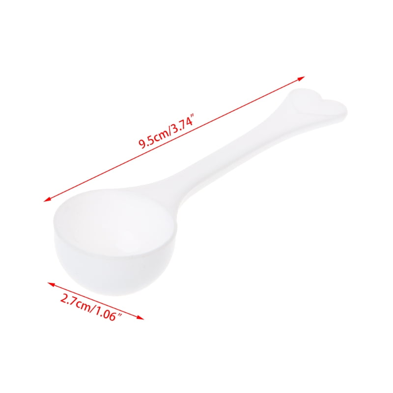 FOYARA 5G White Plastic Kitchen Measuring Spoon for Milk Powder Liquid Seasoning Refillable Reusable Compatible Scoops (30pcs)