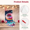 thumbnail image 4 of Lsque 18 Inches Starry Sky Colorful Donut Pattern Christmas Stockings Hanging Ornaments,Knitted Xmas Fireplace Hanging Stocking,Holiday Decoration, 4 of 7