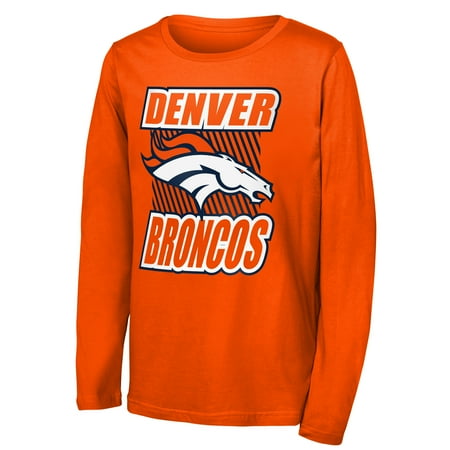 Youth Outerstuff Orange Denver Broncos Never Settle Long Sleeve T-Shirt
