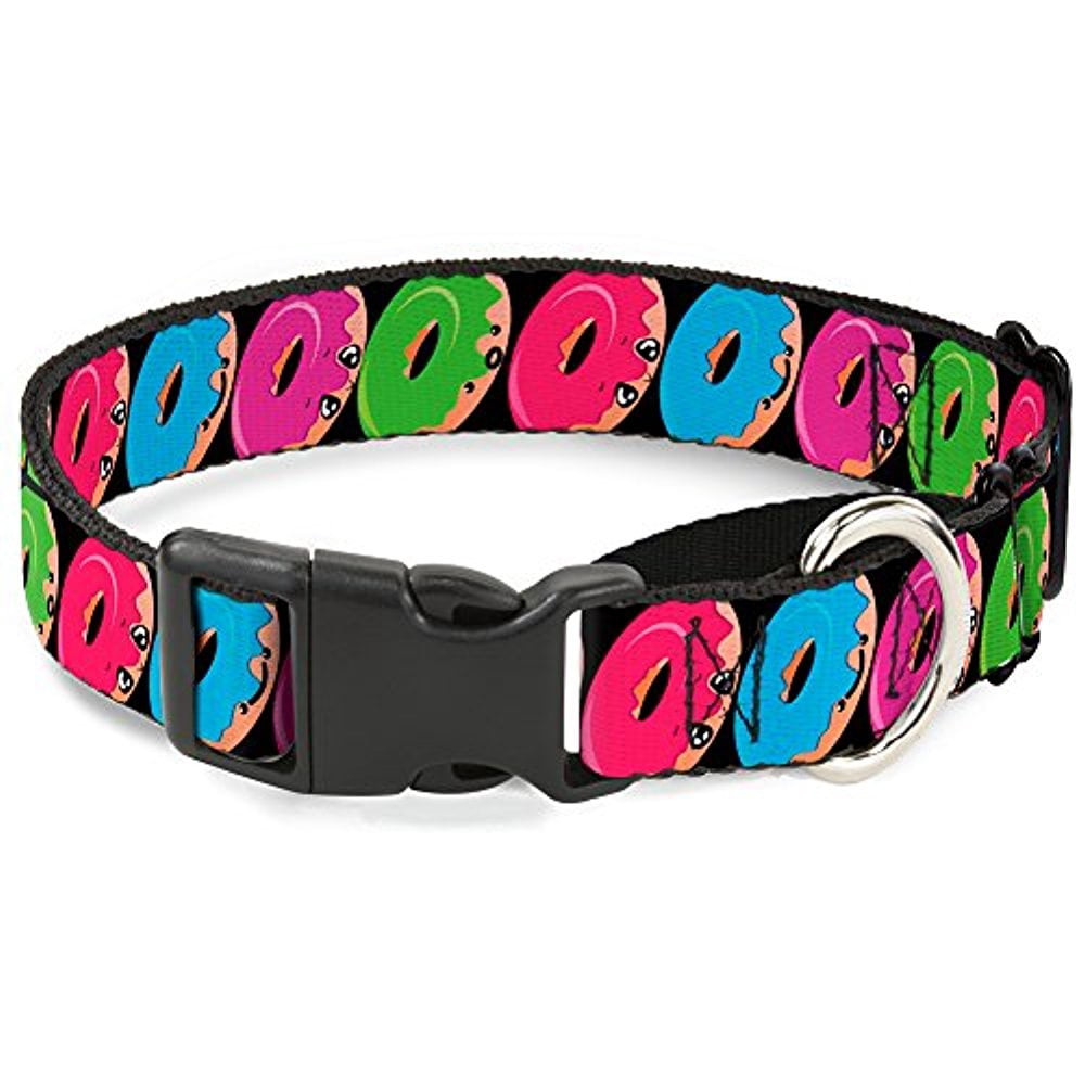 Buckle-Down Glaze Donut Expressions Black Martingale Dog Collar