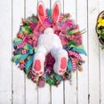 thumbnail image 3 of Easter Bunny Wreath for Front Door,Easter Door Wreath with Bunny Butt Ears Decorations,Easter Rabbit Garland for Home Party Supplies, 3 of 6