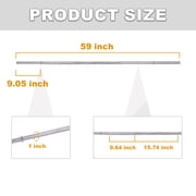 FlexWave Straight Barbell Bar, Alloy Steel, 1-Inch Standard Diameter, Silver Finish, Available in 5FT, 6FT, and 7FT