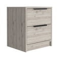 thumbnail image 3 of Nightstand for Bedroom Nightstand Cervants, Two Drawers, Metal Handle, Light Gray Finish,Wooden Nightstand, 3 of 9