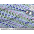 thumbnail image 3 of Soimoi Moss Georgette Fabric Leaves & Floral Clip Art Printed Fabric 1 Yard 42 Inch Wide, 3 of 3