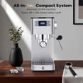 thumbnail image 4 of 20 Bar Espresso Machine - Stainless Steel Coffee Maker with Steam Milk Frother and Removable Water Tank for Cappuccino and Latte - Silver, 4 of 7