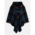 thumbnail image 5 of Time and Tru Women's Plaid Poncho with Clasp, Sizes S/M-L/XL, 5 of 5