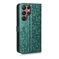 thumbnail image 7 of For Samsung Galaxy S21 Phone Case Full Coverage Dustproof Anti-Scratch Anti-Fingerprint Kickstand Card Slots Wave-dot Pattern Design Convenient Wrist Strap PU Leather Luxury Wallet Cover,Green, 7 of 7